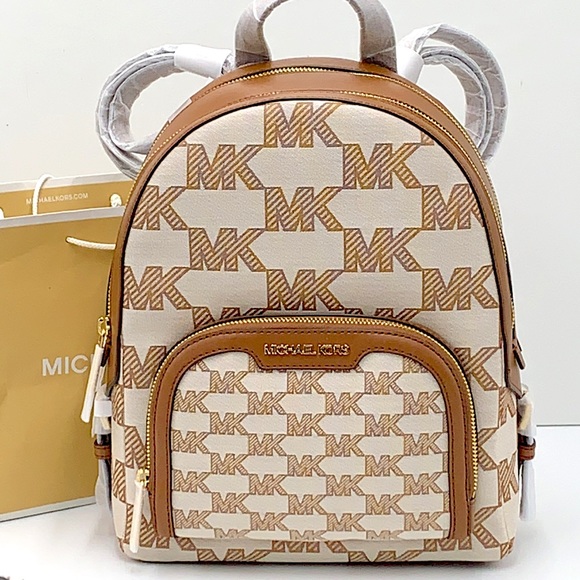 MICHAEL KORS Jaycee Medium Logo Jacquard Backpack Luggage color - Picture 2 of 16